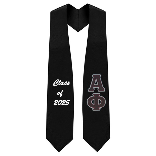 Alpha Phi Sorority Tackle Twill Greek Letter Graduation Stole