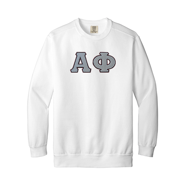 Alpha Phi Sorority Comfort Colors Greek Letter Crewneck Sweatshirt greekclothingco