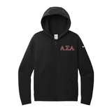 Alpha Sigma Alpha Nike Ladies Full-Zip Hooded Sweatshirt Embroidered Greek Letters