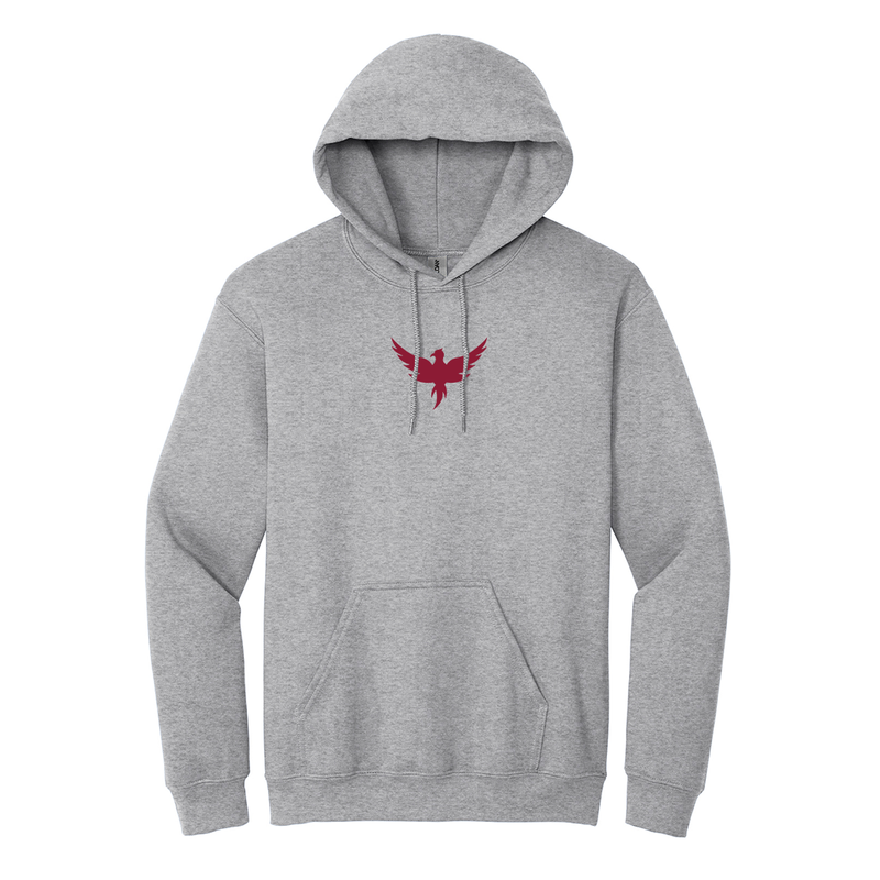 Display your Alpha Sigma Alpha sisterhood with joy and classic style in this Gildan hoodie. It features your cherished ΑΣΑ Phoenix embroidered on the center chest in crimson red