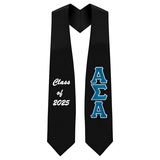 Alpha Sigma Alpha Sorority Tackle Twill Greek Letter Graduation Stole