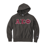 Alpha Sigma Phi Fraternity Champion Reverse Weave Greek Letter Hoodie