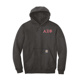 Alpha Sigma Phi Fraternity Carhartt Embroidered Greek Letter Midweight Hooded Sweatshirt