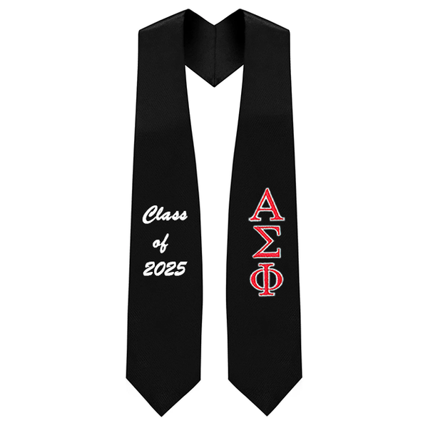 Custom Alpha Sigma Phi Fraternity Embroidered Graduation Stole