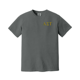 Alpha Sigma Tau Sorority Embroidered Greek Letter Comfort Colors T-shirt