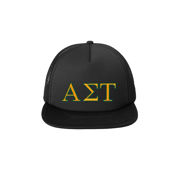 Alpha Sigma Tau Sorority Foam Trucker Hat Embroidered Greek Letters