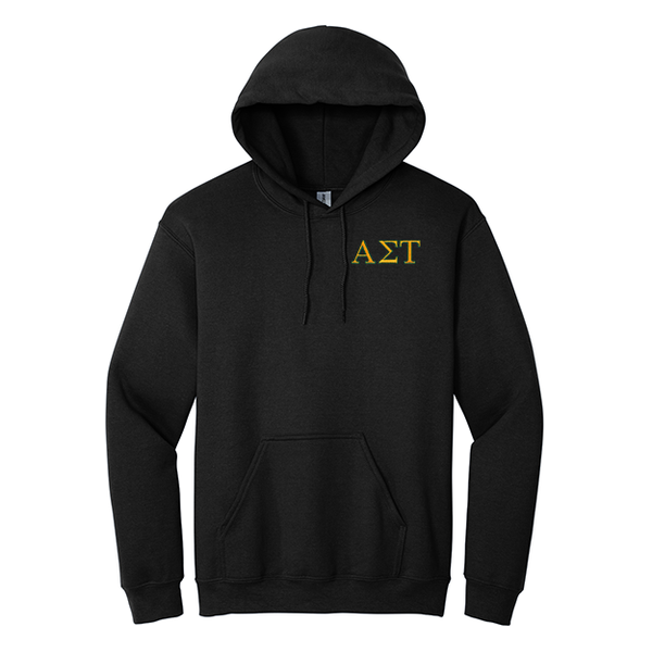 Alpha Sigma Tau Sorority Embroidered Greek Letters Gildan Hoodie