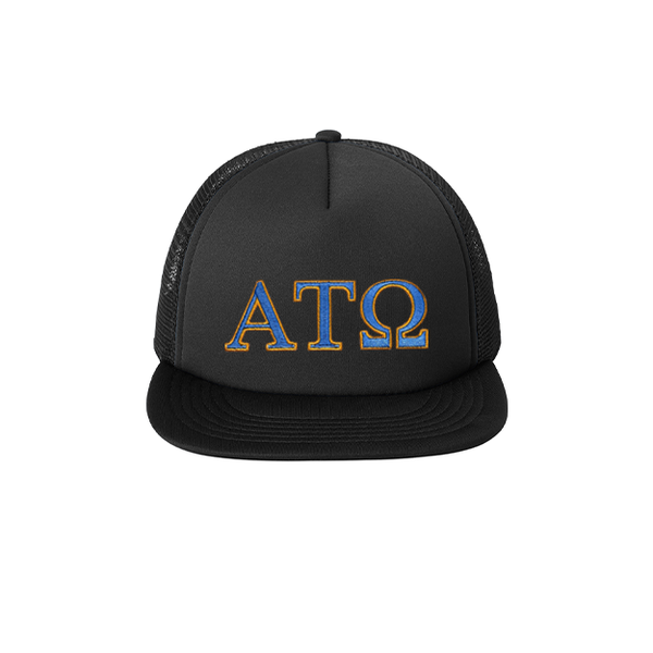 Alpha Tau Omega Fraternity Foam Trucker Hat Embroidered Greek Letters