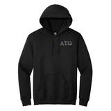Alpha Tau Omega Fraternity Embroidered Greek Letters Gildan Hoodie
