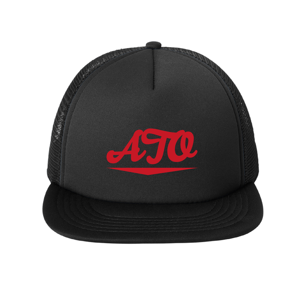 Alpha Tau Omega Fraternity Baseline Embroidered Foam Trucker Hat