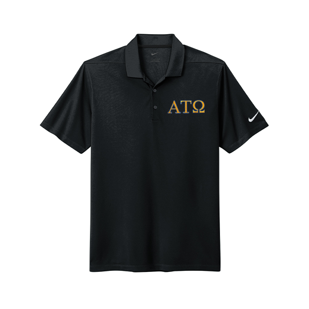 Alpha Tau Omega Fraternity Greek letter embroidered Nike polo
