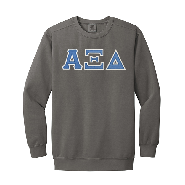 Alpha Xi Delta Sorority Comfort Colors Greek Letter Crewneck Sweatshirt