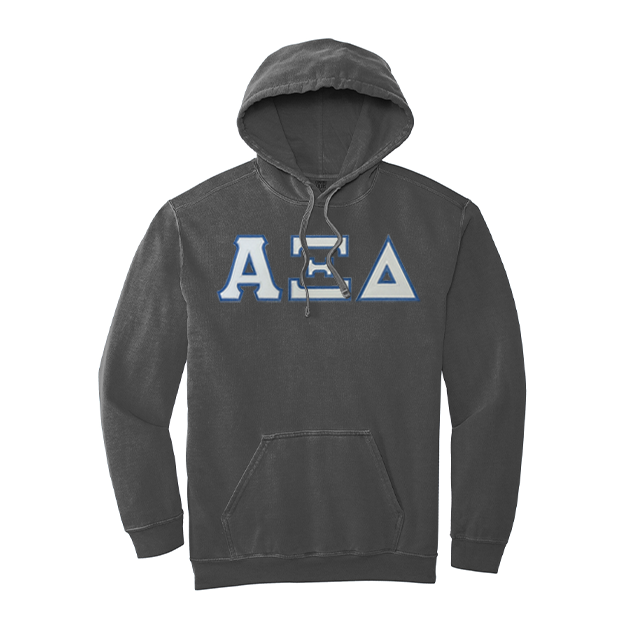 Alpha Xi Delta Sorority Comfort Colors Greek Letter Hooded Sweatshirt