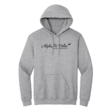 Wear your Alpha Xi Delta embroidered logo with confidence in this beautifully styled Gildan hoodie. Your cherished ΑΞΔ logo expertly embroidered on the chest for a timeless and classic look