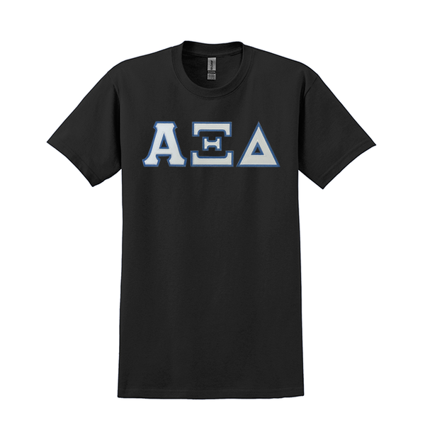 Alpha Xi Delta Sorority Sewn on Greek Letter Gildan T-shirt
