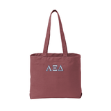 Alpha Xi Delta Sorority Beach Wash Tote Bag Embroidered Greek Letters