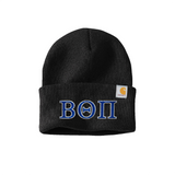 Beta Theta Pi Fraternity embroidered Greek letters Carhartt Watch Cap