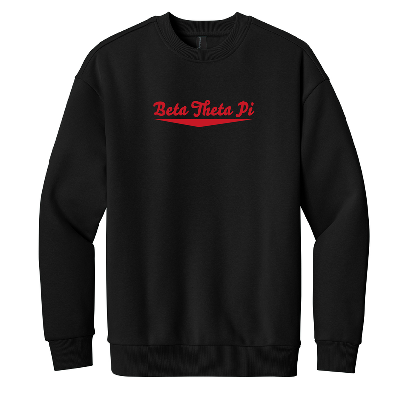 Beta Theta Pi Fraternity Embroidered Baseline Crewneck Sweatshirt