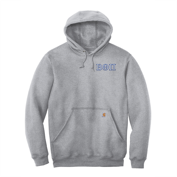 Beta Theta Pi Fraternity Carhartt Embroidered Greek Letter Midweight Hooded Sweatshirt