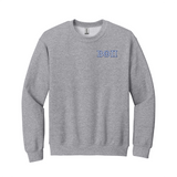 Beta Theta Pi Fraternity Embroidered Greek Letter Gildan Crewneck Sweatshirt.