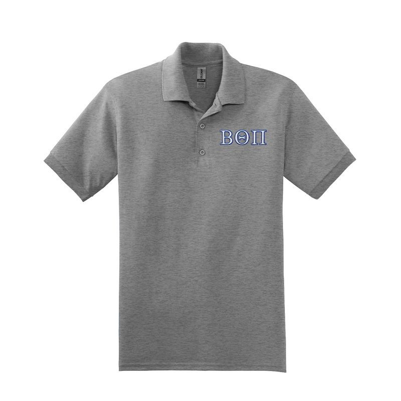 Beta Theta Pi Fraternity Embroidered Greek Letter Gildan Polo