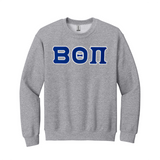 Beta Theta Pi Fraternity Sewn on Greek Letter Gildan Crewneck Sweatshirt.
