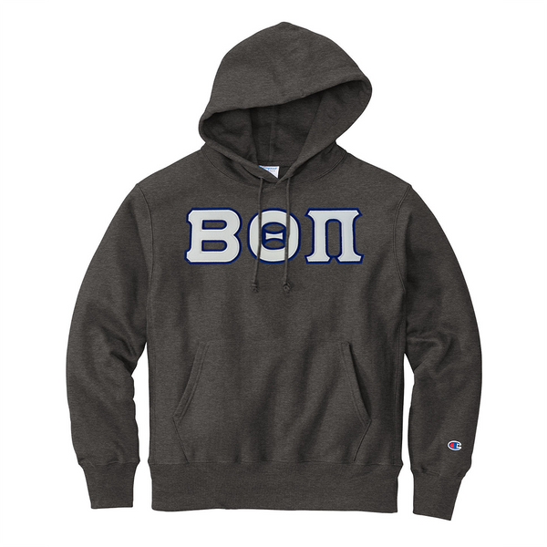 Beta Theta Pi Fraternity Champion Reverse Weave Greek Letter Hooded Sweatshirt