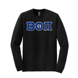 Beta Theta Pi Fraternity Sewn on Greek Letter Gildan Long Sleeve T-shirt