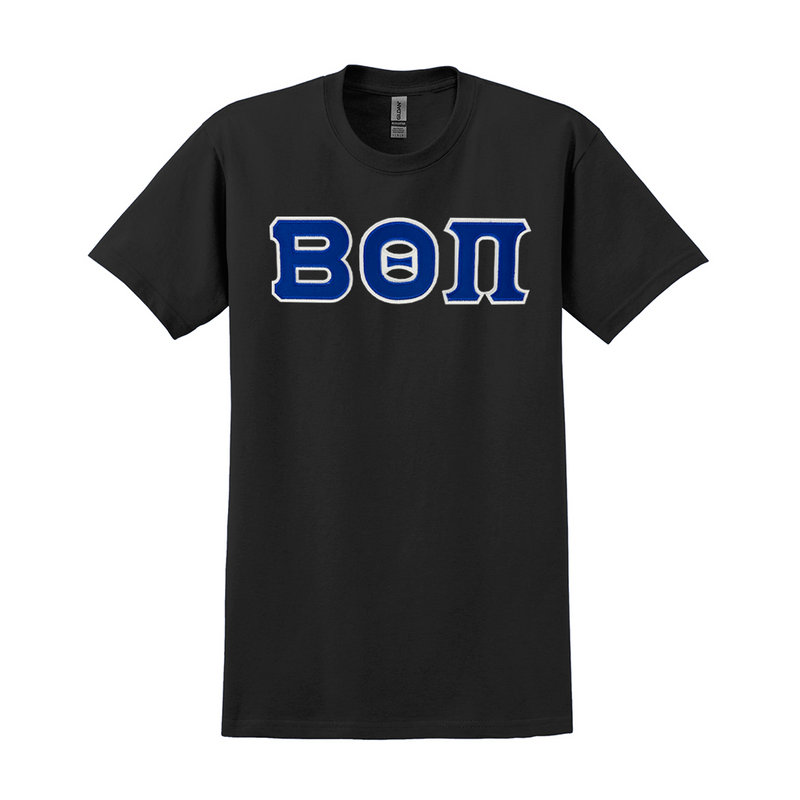 Beta Theta Pi Fraternity Sewn on Greek Letter Gildan T-shirt