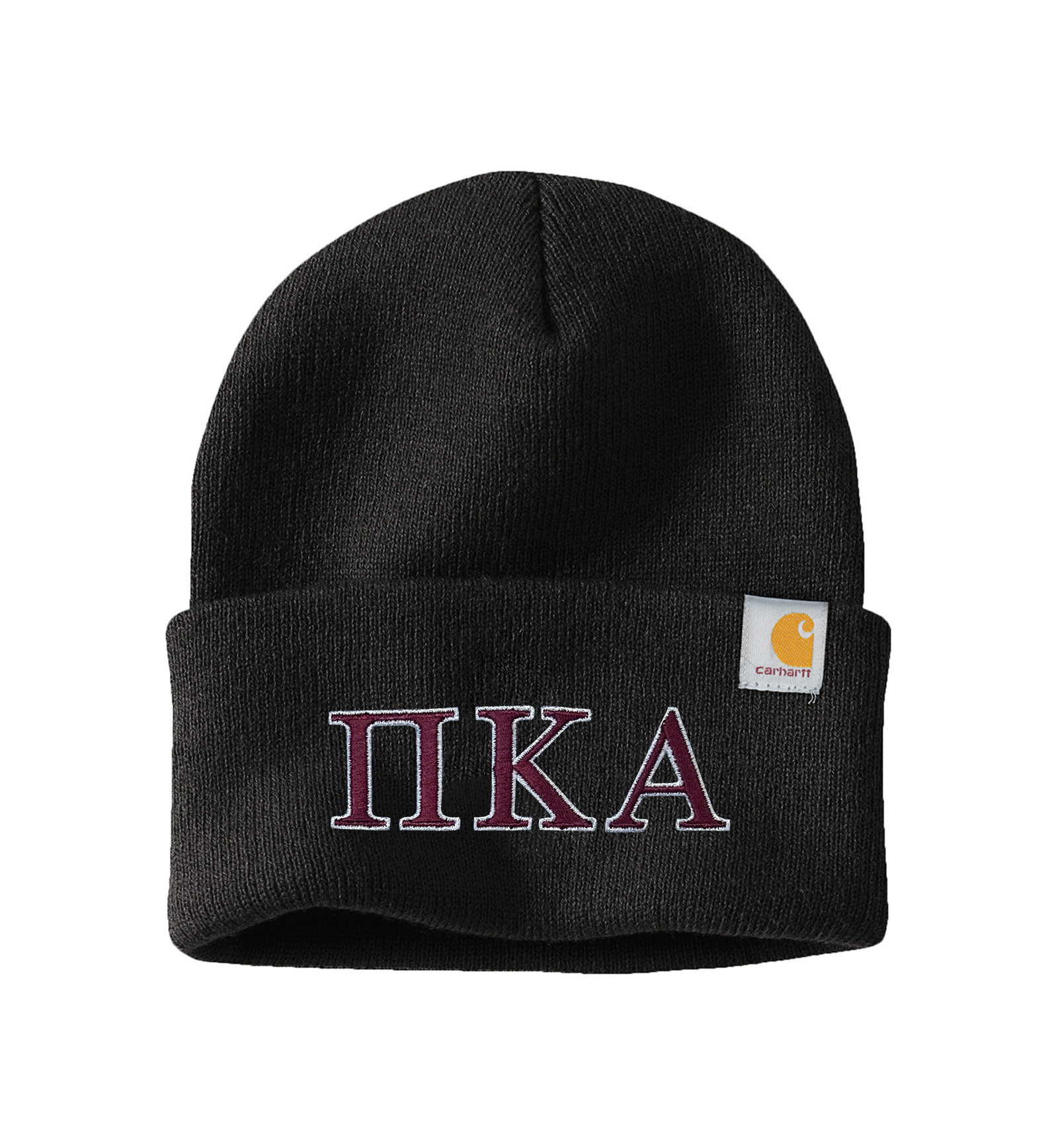 Sorority Shop Alpha Omicron Pi Beanie – Leopard Print With Faux Fur Pom & AOP Patch - View #4