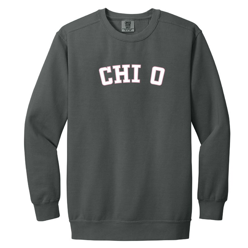Chi Omega Sorority Varsity Basics Crewneck Sweatshirt