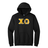 Chi Omega Greek Letter Hooded Sweatshirt