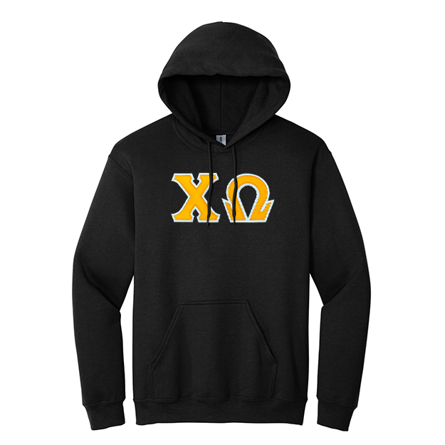 Chi Omega Greek Letter Hooded Sweatshirt