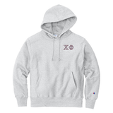 Chi Phi Fraternity Champion Reverse Weave Embroidered Greek Letter Hoodie