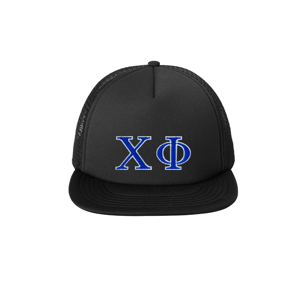 Chi Phi Fraternity Foam Trucker Hat Embroidered Greek Letters