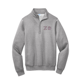 Chi Phi Fraternity Port Authority Quarter Zip With Embroidered Greek Letters