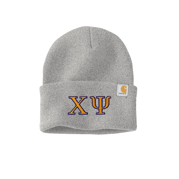 Chi Psi Fraternity embroidered Greek letters Carhartt Watch Cap