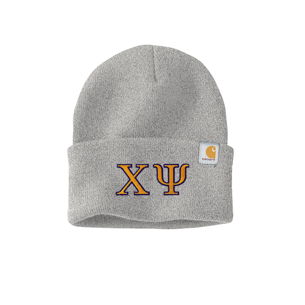 Chi Psi Fraternity embroidered Greek letters Carhartt Watch Cap