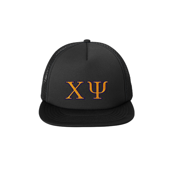 Chi Psi Fraternity Foam Trucker Hat Embroidered Greek Letters&nbsp;