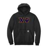 Chi Psi Fraternity Carhartt Greek Letter Midweight Hooded Sweatshirt