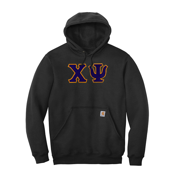 Chi Psi Fraternity Carhartt Greek Letter Midweight Hooded Sweatshirt