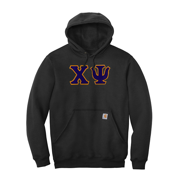Chi Psi Fraternity Carhartt Greek Letter Midweight Hooded Sweatshirt
