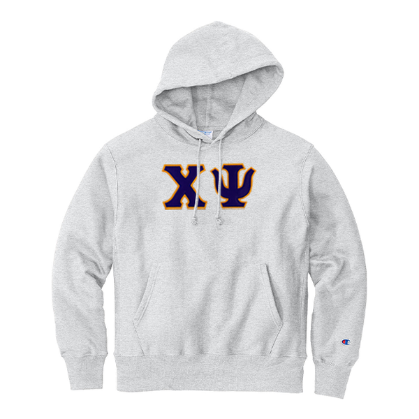 Chi Psi Fraternity Champion Reverse Weave Greek Letter Hooded Sweatshirt