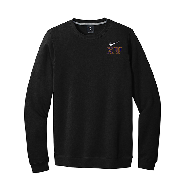 Chi Psi Fraternity Nike Crewneck Sweatshirt Embroidered Greek Letters