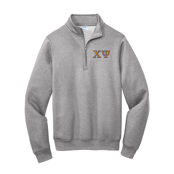 Chi Psi Fraternity Port Authority Quarter Zip With Embroidered Greek Letters.&nbsp;
