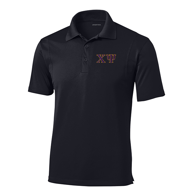 Chi Psi Fraternity Embroidered Greek Letter Sport-Tek Micropique Polo