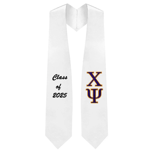 Custom Chi Psi Fraternity Embroidered Graduation Stole