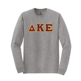 Delta Kappa Epsilon Long Sleeve T-shirt - Sewn on Greek Letters