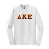 Delta Kappa Epsilon Long Sleeve T-shirt - Sewn on Greek Letters