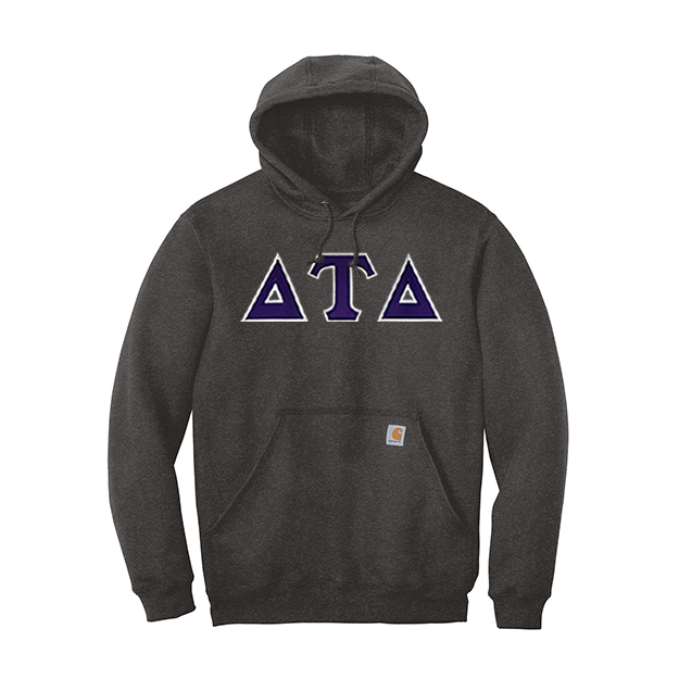 Delta Tau Delta Fraternity Carhartt Greek Letter Midweight Hooded Sweatshirt